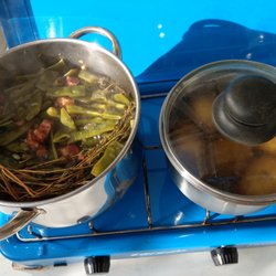 Wochenmarkt Bockenheim - So werden sie dann, die Schnippelbohnen (mit Bohnenkraut selbstverständlich)