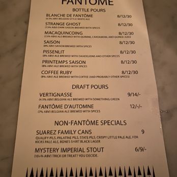 TØRST - Beer Bottle Menu - Pubs Near Me - Brooklyn, New York