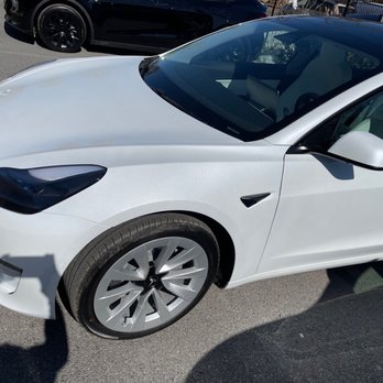 Tesla - 2021 Tesla Model 3 Long-Range Pearl White / White   Continental ProContact RX All-Season 235/40R19 - Car Dealers Near Me - Mount Kisco, New York