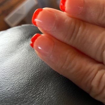 Nail Box Wisconsin Dells - French nails using powder dip - Nail Salons Near Me - Lake Delton, Wisconsin
