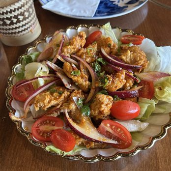 Pinto Thai - SA-5 Crispy chicken larb salad. Never had before but I'll be dreaming about it tonight. - Thai Near Me - Houston, Texas