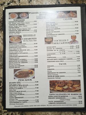 Menu photo 2 Mariscos Martin La Puente, CA