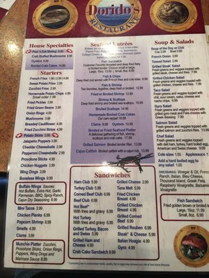 Menu photo 4 Dorido's Restaurant Pittsburgh, PA