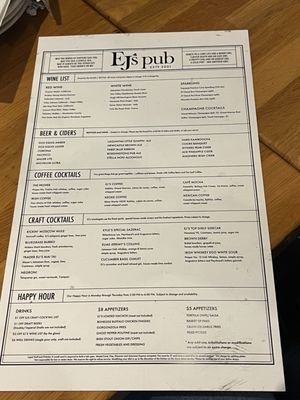 Menu photo 3 EJ's Pub - Bixby Knolls Long Beach, CA