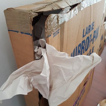 Rainier Overseas Movers - Expensive framed art arrived at delivery like this! - Movers Near Me - Newcastle, Washington Rainier Overseas Movers - Expensive framed art arrived at delivery like this! - Movers Near Me - Newcastle, Washington