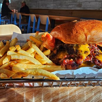 Smashburger - Smoked cheddar and brisket cheeseburger w/ large fry - Burgers Near Me - Arvada, Colorado