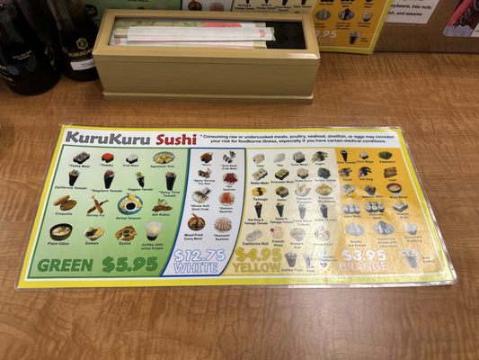 Menu photo 1 KuruKuru Sushi Honolulu, HI