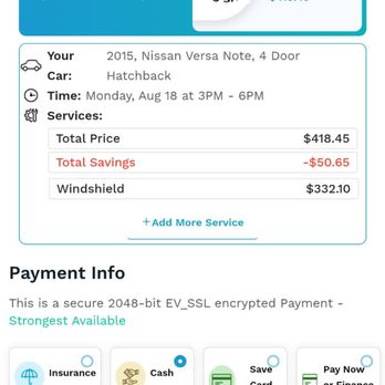 WindshieldHUB - Cash option clearly states you pay the tech once work is completed. - Auto Glass Services Near Me - Los Angeles, California WindshieldHUB - Cash option clearly states you pay the tech once work is completed. - Auto Glass Services Near Me - Los Angeles, California