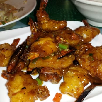 Chef Ping - Gan pong shrimp: original recipe dated back to the old san tung province, burned hot pepper with chopped garlic glaze - Chinese Near Me - Rolling Meadows, Illinois