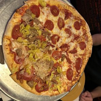 Hellfired Pizza - 16" Half pepperoni, half hellfired - Pizza Near Me - Wood Village, Oregon