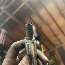 Jeffs Mobile Auto Repair - fouled spark plug full of oil on Subaru WRX