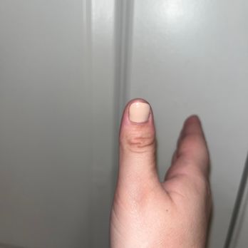 Ranch Nails Spa - Slanted weird looking file job - Nail Salons Near Me - Ontario, California