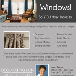 Decorating Den Interiors - Window Treatments
