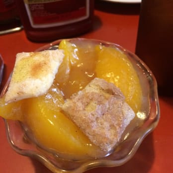 Harley's Old Thyme Cafe - Peach cobbler side served with chicken fried steak - Southern Near Me - Anchorage, Alaska Harley's Old Thyme Cafe - Peach cobbler side served with chicken fried steak - Southern Near Me - Anchorage, Alaska