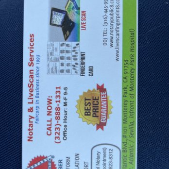 Notary And Livescan Services - The business card - Notaries Near Me - Monterey Park, California Notary And Livescan Services - The business card - Notaries Near Me - Monterey Park, California