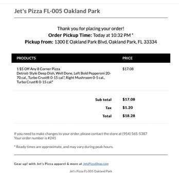 Jet's Pizza - This is a bargain!:) - Pizza Near Me - Oakland Park, Florida