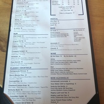 Margaritaville - Drink menu - Seafood Near Me - Capitola, California