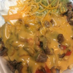 Carne Asada Fries with Melted nacho cheese Carne Asada Fries with Melted nacho cheese