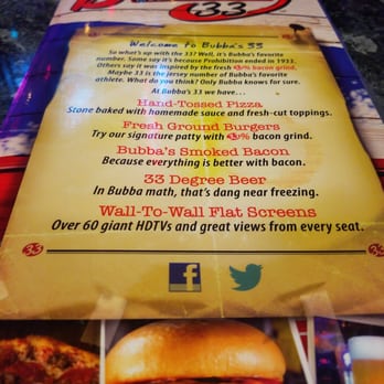 Bubba's 33 - The menu - American Near Me - Fishers, Indiana Bubba's 33 - The menu - American Near Me - Fishers, Indiana