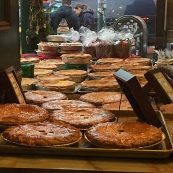 Caffe Roma - Table of pies ready for holiday tables. - Bakeries Near Me - New York, New York