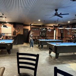 The Partners - Pool tables and folks coming in for Wednesday tournaments.