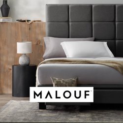 Beds in a Box Mattress Shop - Malouf mattress and bedroom setup