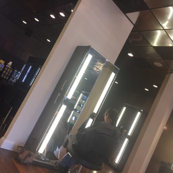Planet 21 Salon - I like the shiny fixtures and new black walls :) - Hair Salons Near Me - Charlotte, North Carolina