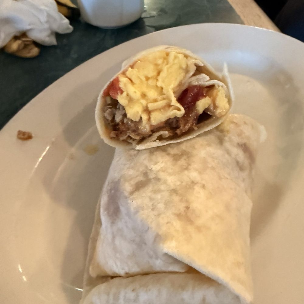 Wrap with tomato salsa