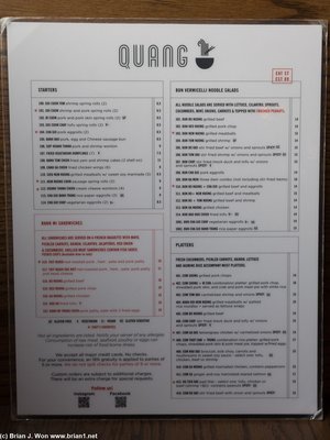 Menu photo 1 Quang Restaurant Minneapolis, MN Menu photo 1 Quang Restaurant Minneapolis, MN