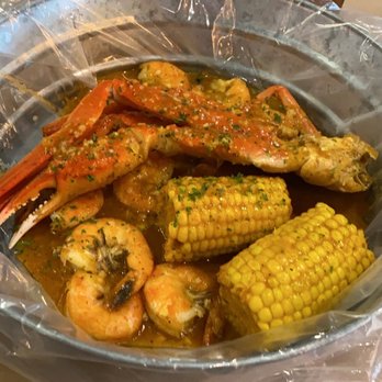 Cajun Boil - 1 cluster and half pound shrimp with corn in the ultimate sauce - Cajun/Creole Near Me - Miami, Florida
