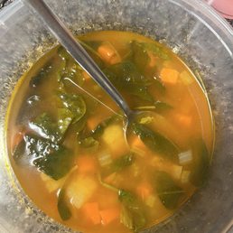 This is supposed to be Minestrone Soup. Spinach, carrots, potato, and onion is not Minestrone. Someone needs to look up a recipe. This is supposed to be Minestrone Soup. Spinach, carrots, potato, and onion is not Minestrone. Someone needs to look up a recipe.