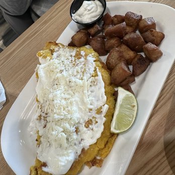 Nonis Brunch House - Cachapas with fried pork - Breakfast & Brunch Near Me - Melissa, Texas
