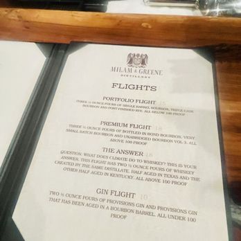 Milam & Greene Whiskey - Menu - Distilleries Near Me - Blanco, Texas
