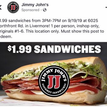Jimmy John's - Sandwiches Near Me - Livermore, California