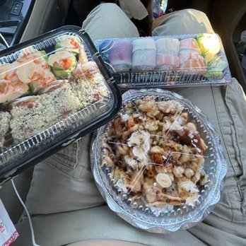 Osaka Asian Restaurant - a plate of food and a tray of rice - Asian Fusion Near Me - East Lyme, Connecticut