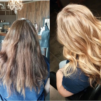 Platinum Entourage - Before and Stunning After.  Thank you Heather and Todd! - Hair Stylists Near Me - Las Vegas, Nevada