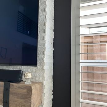 Clean Edge Painting - See how he had to cut in to the rock? it was from floor to ceiling on both sides and very difficult and we give him an A+. - Painters Near Me