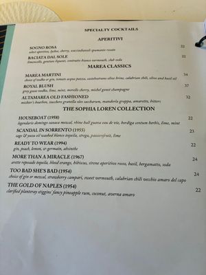 Menu photo 3 Marea Beverly Hills Beverly Hills, CA