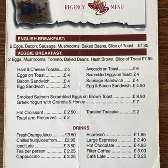 Regency Restaurant - Menu - Seafood Near Me - Brighton, BNH Regency Restaurant - Menu - Seafood Near Me - Brighton, BNH