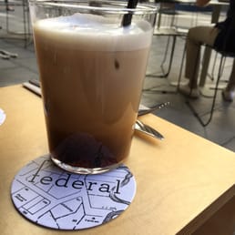 Iced coffee comes standard with milk and sugar so if you're vegan or lactose you'll need to ask for a replacement. Iced coffee comes standard with milk and sugar so if you're vegan or lactose you'll need to ask for a replacement.
