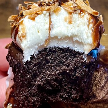Hall's Kitchen - Chocolate toasted coconut cupcake - Salad Near Me - West Hartford, Connecticut Hall's Kitchen - Chocolate toasted coconut cupcake - Salad Near Me - West Hartford, Connecticut
