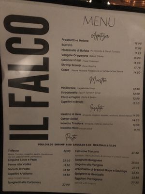 Menu photo 2 Il Falco Long Island City, NY
