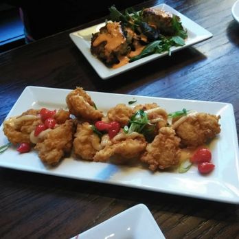 The Block - Shot gun shrimps and crab cakes - American Near Me - Detroit, Michigan The Block - Shot gun shrimps and crab cakes - American Near Me - Detroit, Michigan