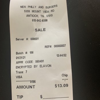 Philly & Burgers - the receipt for the restaurant - Cheesesteaks Near Me - Antioch, Tennessee Philly & Burgers - the receipt for the restaurant - Cheesesteaks Near Me - Antioch, Tennessee