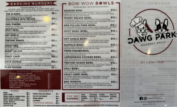 Menu photo 4 Dawg Park Glenview, IL
