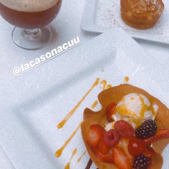 La Casona - Tulip with ice cream, banana bread and a carajillo - Signature Cuisine Near Me - Chihuahua, CHH