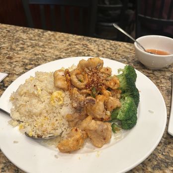 Vincent's Asian Bistro - Fried calamari rice plate - Chinese Near Me - Randolph, Massachusetts
