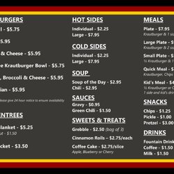 Schwartz's Krautburger Kitchen - Full menu
