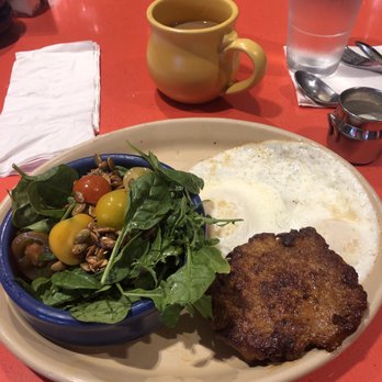 Snooze, an A.M. Eatery - 3 eggs, chorizo, and dressed greens - Breakfast & Brunch Near Me - Tempe, Arizona Snooze, an A.M. Eatery - 3 eggs, chorizo, and dressed greens - Breakfast & Brunch Near Me - Tempe, Arizona