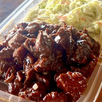 Harris BBQ - Burnt ends and coleslaw - Barbeque Near Me - Coalinga, California